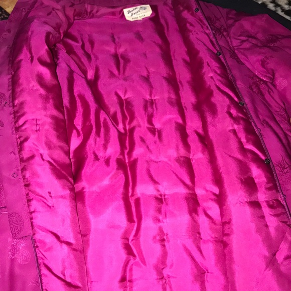 Double Horse 🐴 medium pure silk pink jacket 💕 - Picture 6 of 7